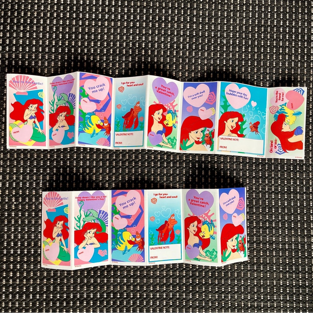 Vintage Disney Little Mermaid Valentine’s Day Cards